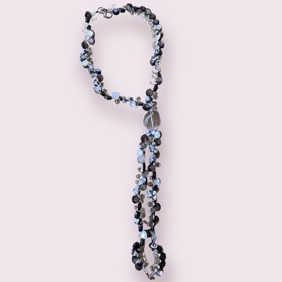 Glass Beaded Knotted Necklace - Picture 2 of 4